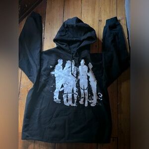 Black Usailles Hoodie W/ Drawstrings